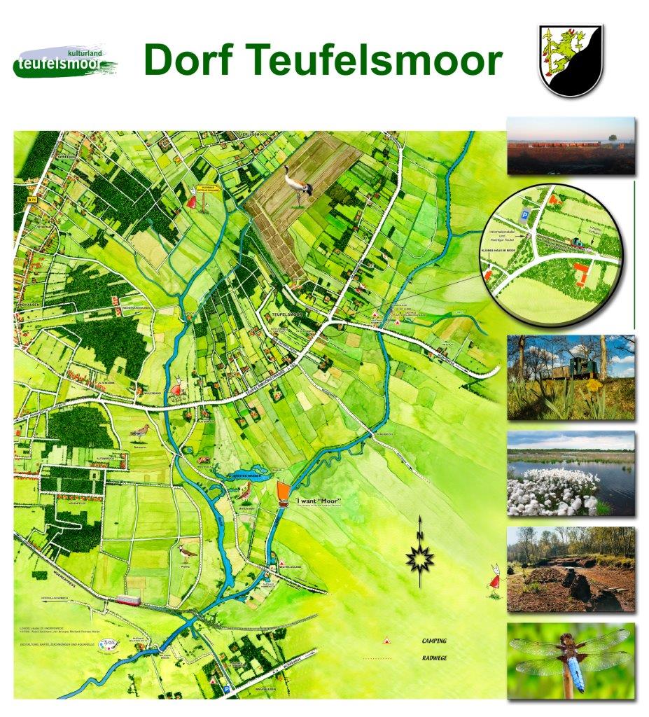 Dorf Teufelsmoor Karte
